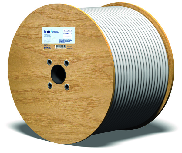 fairPLUS Koaxialkabel 110 dB, 500 m