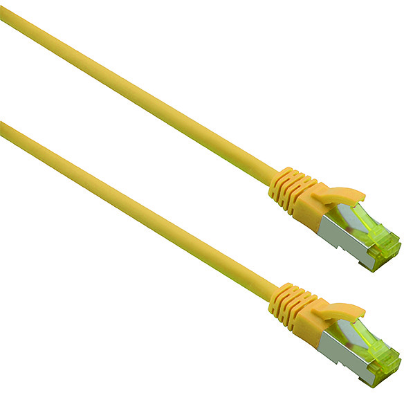 fairPLUS S/FTP-Patchkabel Cat.6A, 0,5 m gelb